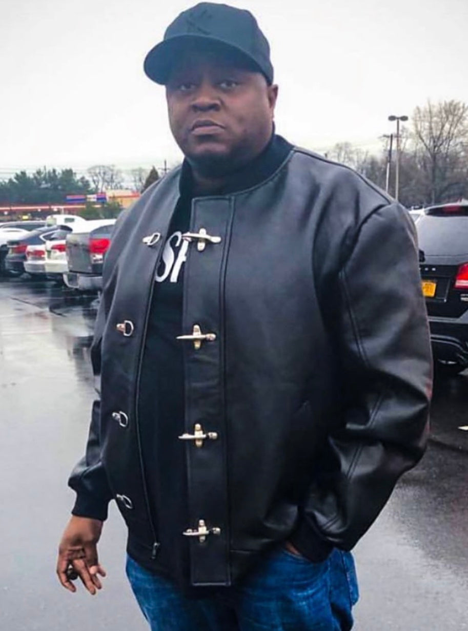 Men's Leather Jacket with Fireman's Coat Clasps – Al-Saadiq Men's Leather Jacket with Fireman's Coat Clasps – Al-Saadiq